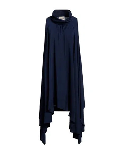 Semicouture Woman Midi Dress Midnight Blue Size 8 Acetate, Silk