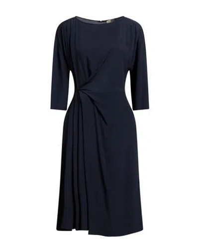 Semicouture Woman Midi Dress Midnight Blue Size 6 Acetate, Silk
