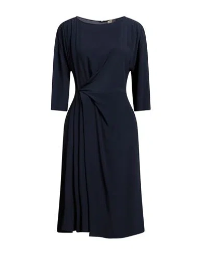 Semicouture Woman Midi Dress Midnight Blue Size 8 Acetate, Silk