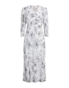 Semicouture Woman Midi Dress Off White Size 8 Viscose In Off White