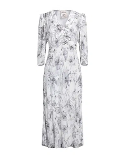 Semicouture Woman Midi Dress Off White Size 8 Viscose