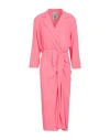 Semicouture Woman Midi Dress Pink Size 6 Acetate, Silk