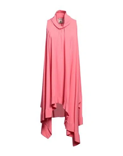 Semicouture Woman Midi Dress Pink Size 6 Acetate, Silk