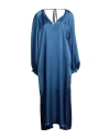Semicouture Woman Midi Dress Slate Blue Size 6 Acetate, Silk