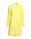 Semicouture Woman Midi Dress Yellow Size 8 Cotton