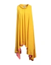 Semicouture Woman Midi Dress Yellow Size 10 Acetate, Silk