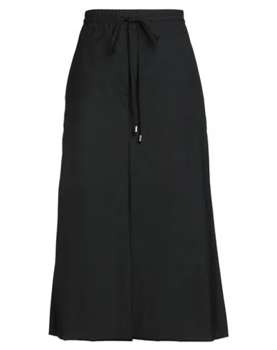 Semicouture Woman Midi Skirt Black Size 10 Polyester, Virgin Wool, Elastane