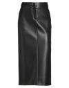 Semicouture Woman Midi Skirt Black Size 10 Polyurethane, Polyester In Black