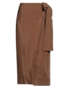 Semicouture Woman Midi Skirt Brown Size 8 Viscose In Multi