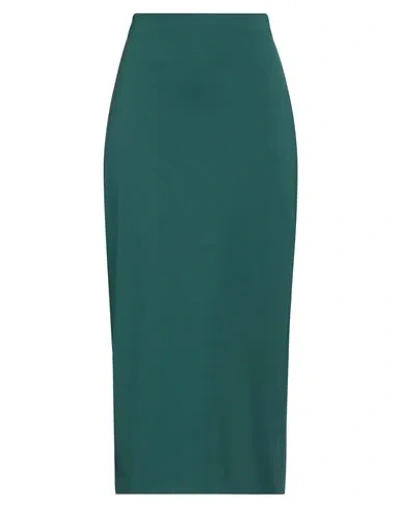 Semicouture Woman Midi Skirt Green Size 6 Viscose, Polyamide, Elastane In Green