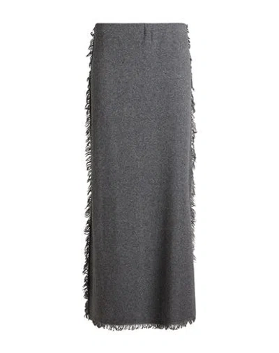 Semicouture Woman Midi Skirt Grey Size Xl Polyamide, Wool, Viscose, Cashmere