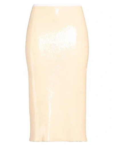 Semicouture Woman Midi Skirt Ivory Size 8 Polyester In White