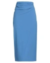 Semicouture Woman Midi Skirt Light Blue Size 8 Polyester, Viscose, Elastane