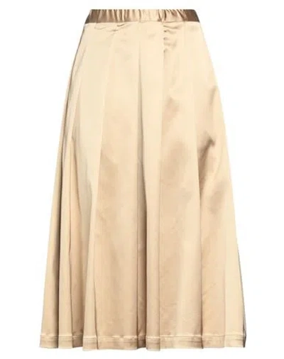 Semicouture Woman Midi Skirt Light Brown Size 6 Acetate, Polyamide, Elastane In Beige