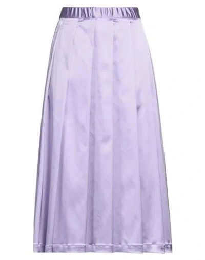 Semicouture Woman Midi Skirt Mauve Size 8 Acetate, Polyamide, Elastane In Purple