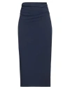 Semicouture Woman Midi Skirt Midnight Blue Size 4 Polyester, Viscose, Elastane In Blue