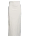 Semicouture Woman Midi Skirt Off White Size 8 Viscose, Polyamide, Elastane
