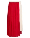 Semicouture Woman Midi Skirt Red Size 4 Acetate, Silk