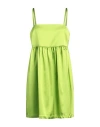 Semicouture Woman Mini Dress Lime Green Size 8 Acetate, Polyamide, Elastane