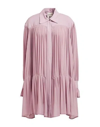 Semicouture Woman Mini Dress Antique Rose Size 8 Acetate, Silk