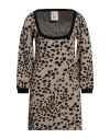 Semicouture Woman Mini Dress Beige Size M Wool, Polyamide In Beige