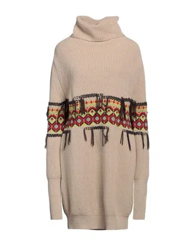 Semicouture Woman Mini Dress Beige Size S Wool, Polyamide