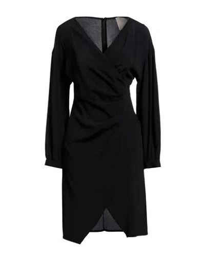 Semicouture Woman Mini Dress Black Size 8 Acetate, Silk