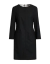Semicouture Woman Mini Dress Black Size 10 Polyester, Virgin Wool, Elastane