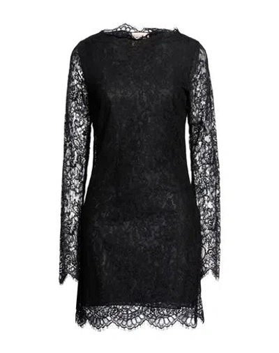 Semicouture Woman Mini Dress Black Size 6 Cotton, Polyamide