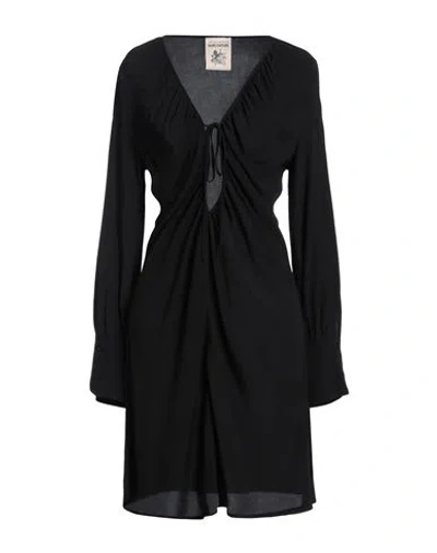 Semicouture Woman Mini Dress Black Size 8 Acetate, Silk