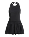 Semicouture Woman Mini Dress Black Size 8 Cotton, Polyamide, Elastane, Polyurethane, Viscose In Black