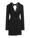 Semicouture Woman Mini Dress Black Size 8 Polyester, Virgin Wool, Elastane In Black