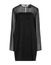 Semicouture Woman Mini Dress Black Size 8 Virgin Wool, Polyester, Viscose, Elastane In Black