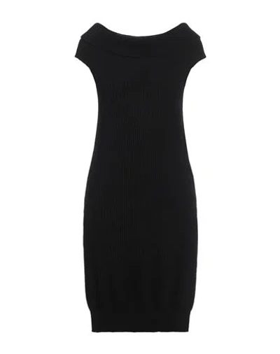 Semicouture Woman Mini Dress Black Size L Wool, Polyamide