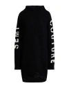 Semicouture Woman Mini Dress Black Size M Wool, Polyamide