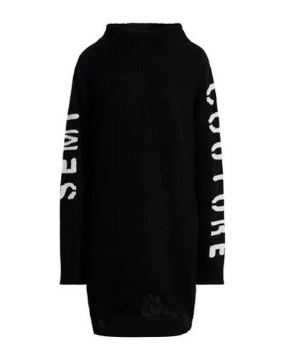 Semicouture Woman Mini Dress Black Size M Wool, Polyamide