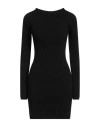 Semicouture Woman Mini Dress Black Size M Wool, Polyamide