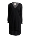 Semicouture Woman Mini Dress Black Size S Virgin Wool, Acetate, Viscose In Black