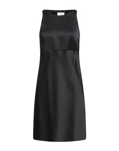 Semicouture Woman Mini Dress Black Size S Wool, Polyamide, Acetate, Viscose, Elastane