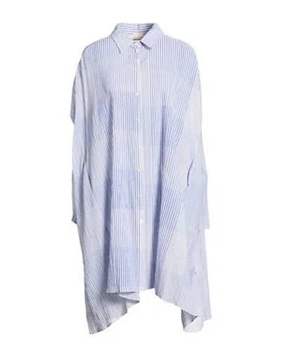 Semicouture Woman Mini Dress Blue Size 4 Cotton
