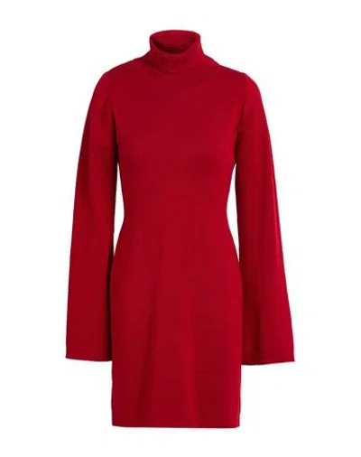 Semicouture Woman Mini Dress Brick Size S Virgin Wool