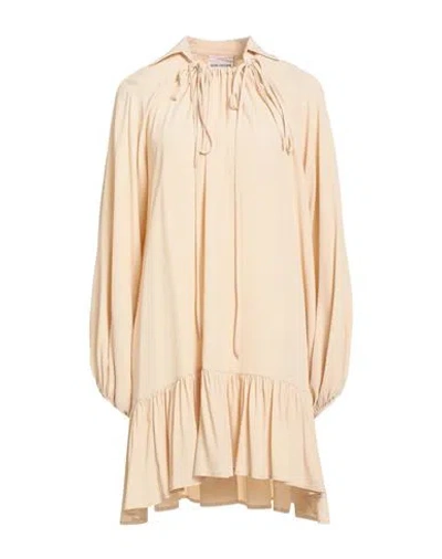 Semicouture Woman Mini Dress Cream Size 8 Acetate, Silk In Neutral