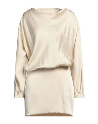 Semicouture Woman Mini Dress Cream Size 8 Acetate, Viscose In White