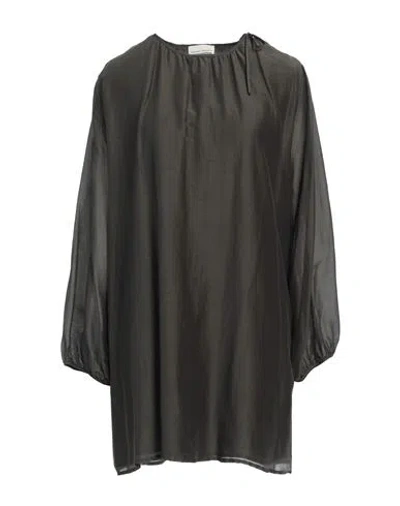 Semicouture Woman Mini Dress Dark Green Size 4 Cotton, Silk