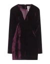 Semicouture Woman Mini Dress Dark Purple Size 8 Viscose, Polyamide