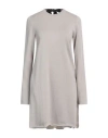 Semicouture Woman Mini Dress Taupe Size L Virgin Wool, Polyester, Viscose, Elastane, Silk In Grey