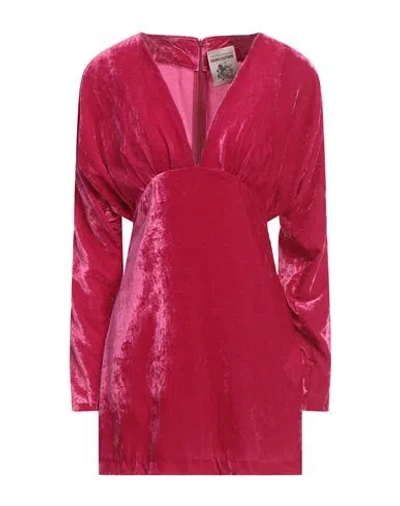 Semicouture Woman Mini Dress Fuchsia Size 4 Viscose, Polyamide In Pink