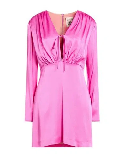 Semicouture Woman Mini Dress Fuchsia Size 6 Acetate, Viscose In Pink