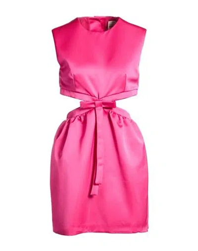 Semicouture Woman Mini Dress Fuchsia Size 6 Polyester In Pink