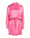 Semicouture Woman Mini Dress Fuchsia Size 6 Acetate, Silk In Pink